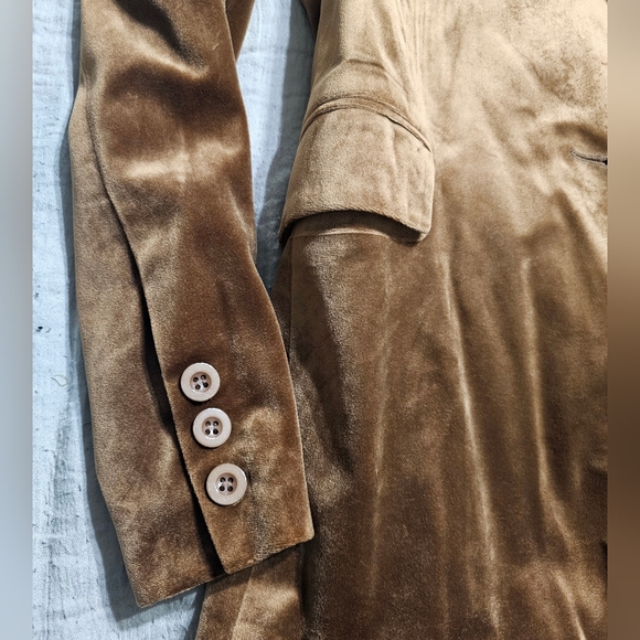 Women's Brown Velvet Blazer by Jade - Picture 3 of 3